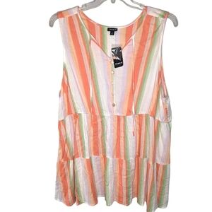 NWT Torrid Button Front Tiered Tank top Womans 3X